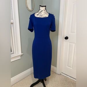 MaryCrafts Royal Blue Sheath Dress | Size 4 | Midi | Like New